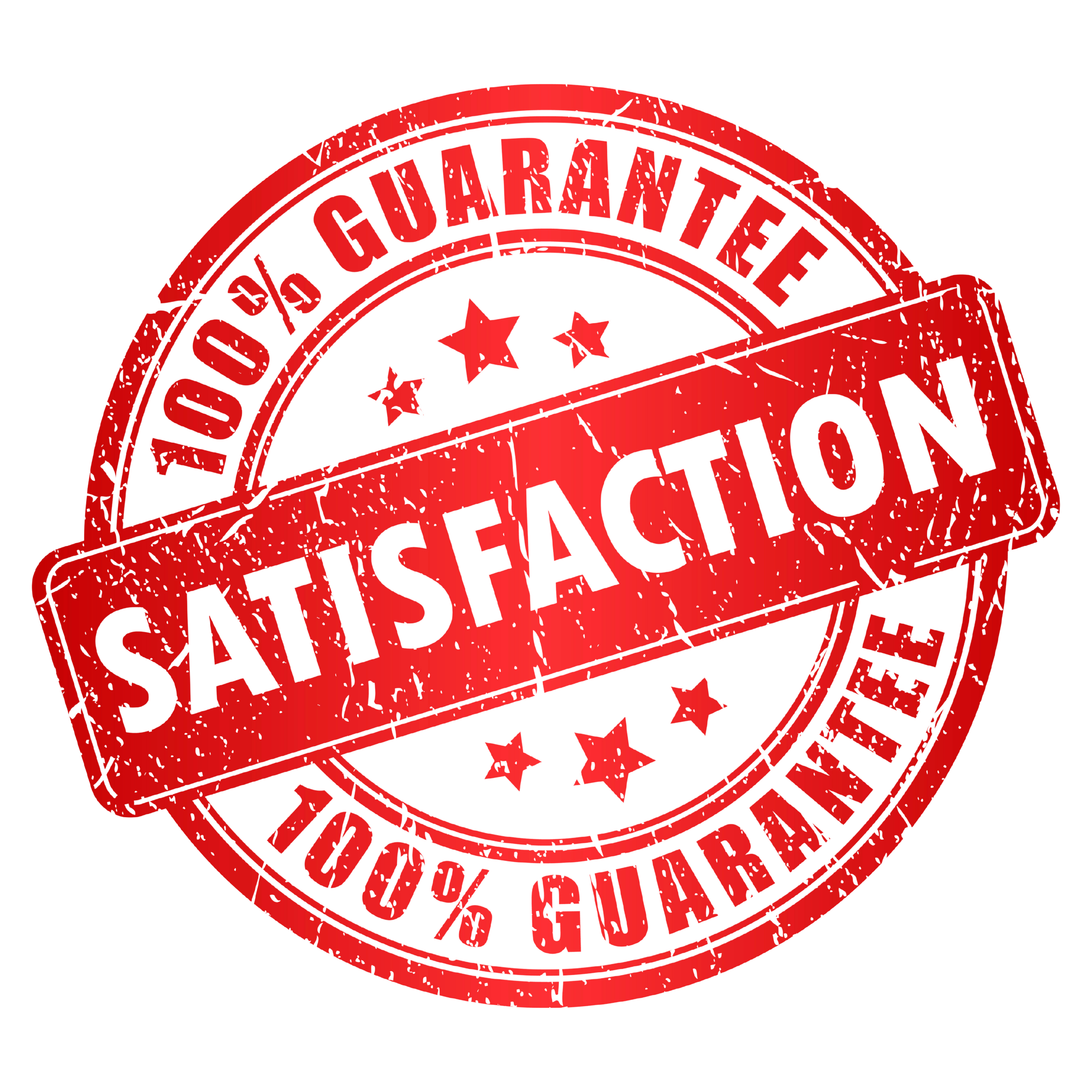 100% satisfaction guarantee